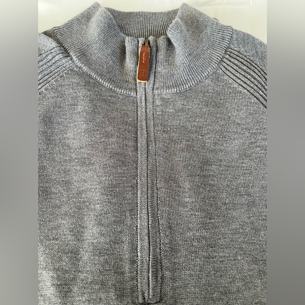 FootJoy Men's Quarter Zip Gray Sweater